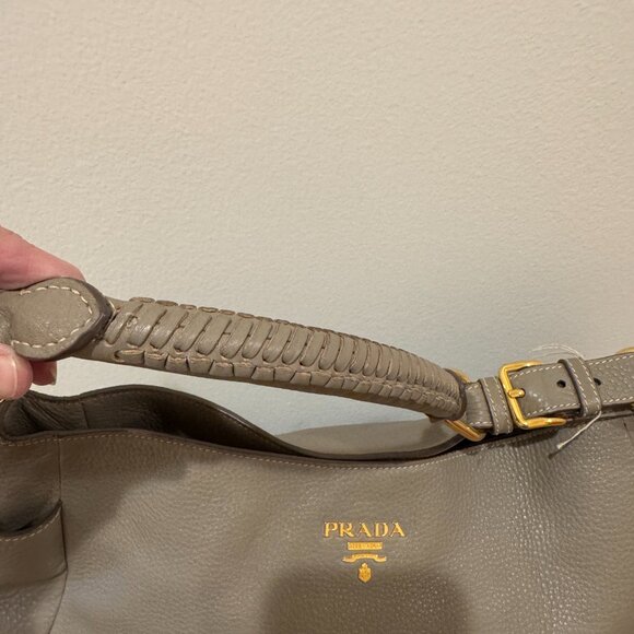 Authentic Prada Light tan shoulder bucket bag - Picture 8 of 16